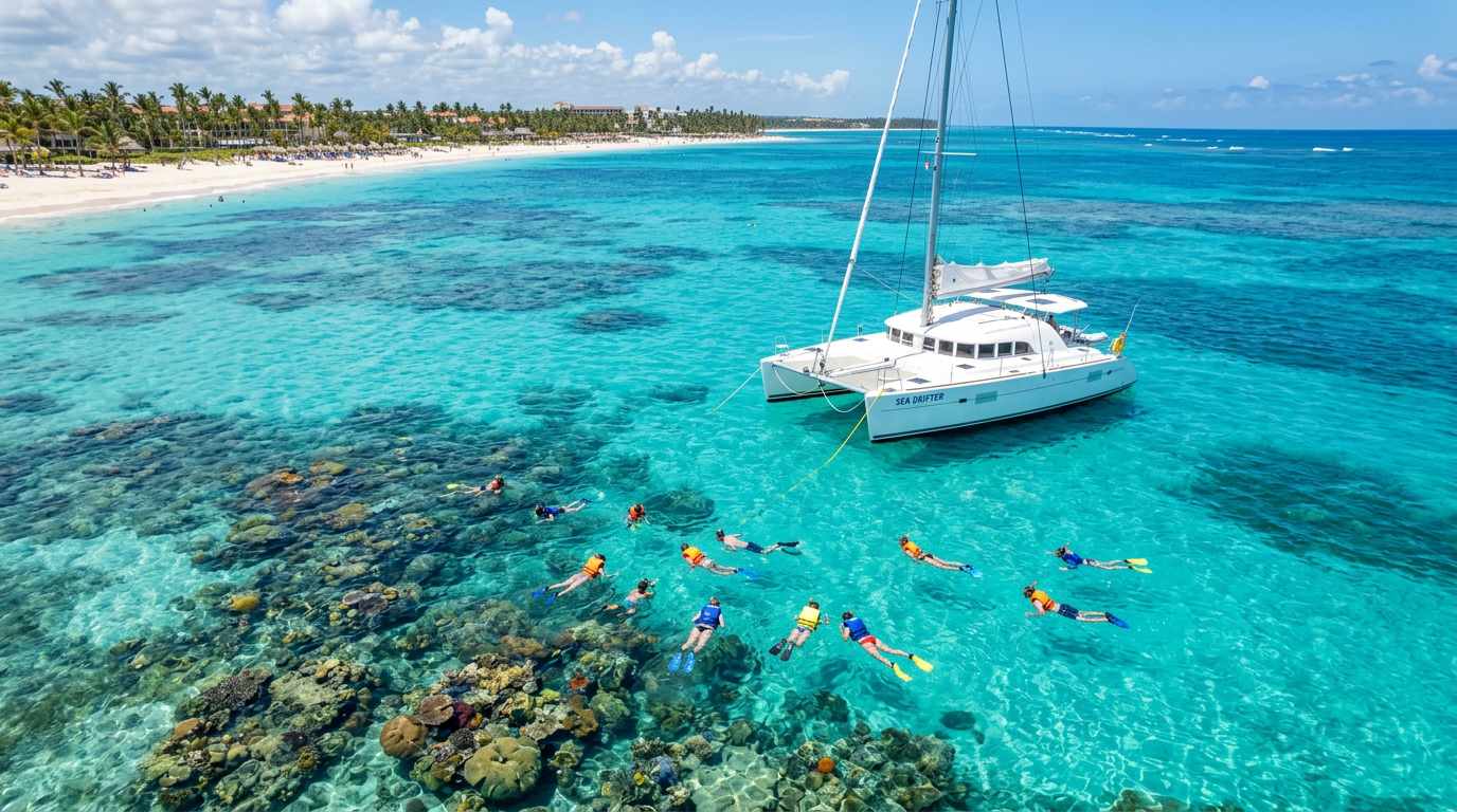 Catamaran sailing in Punta Cana
